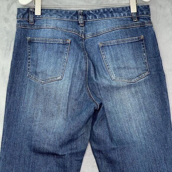 Oscar‎ De La Renta Womens Sz 6 Wide leg Jeans Medium Wash Denim - Picture 8 of 15